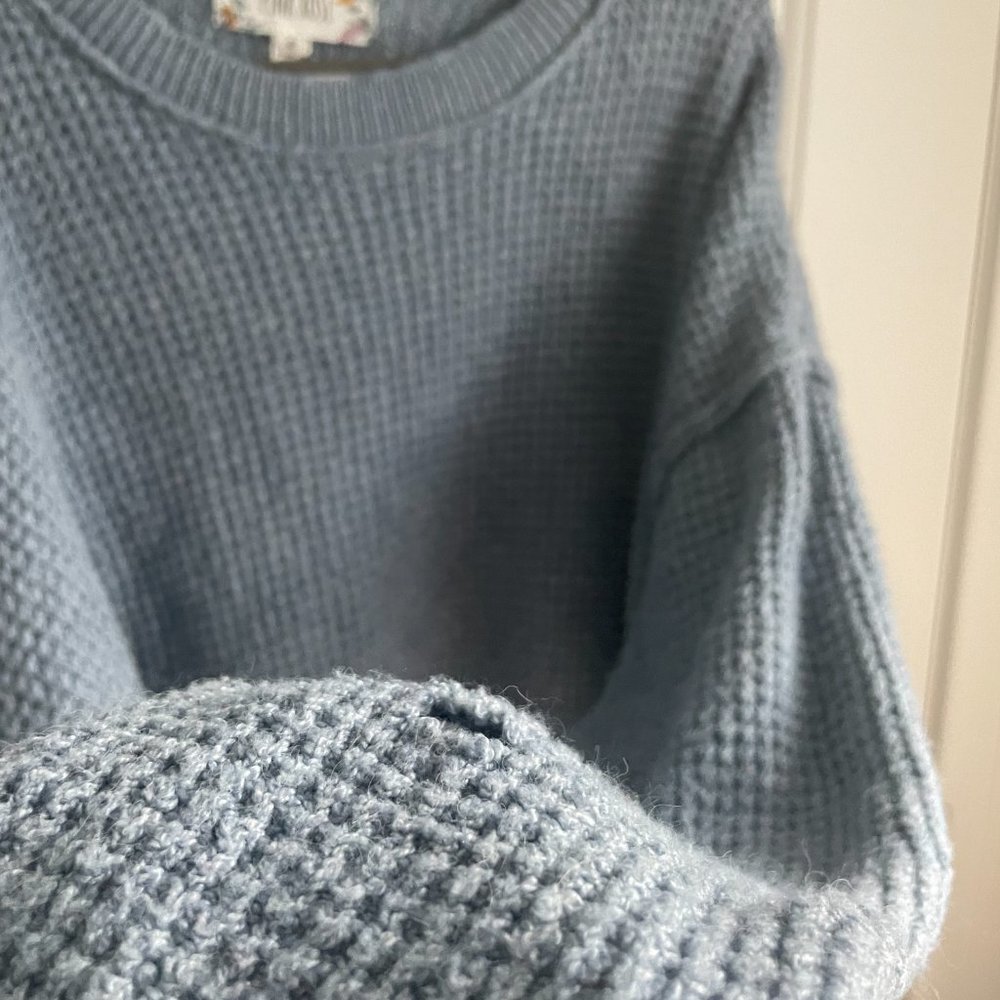 Blue Textured Sweater - PINK ROSE - Picture 3 of 3